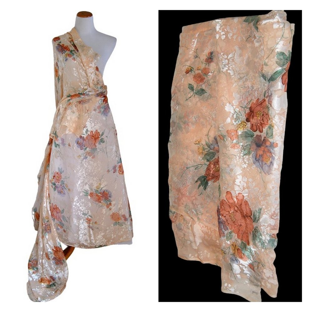 Floral Fabric Chiffon 4 yards